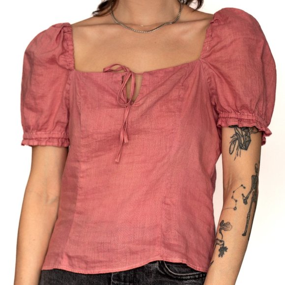 H&M • Small • Short Sleeve Blouse • Pink - Picture 1 of 8